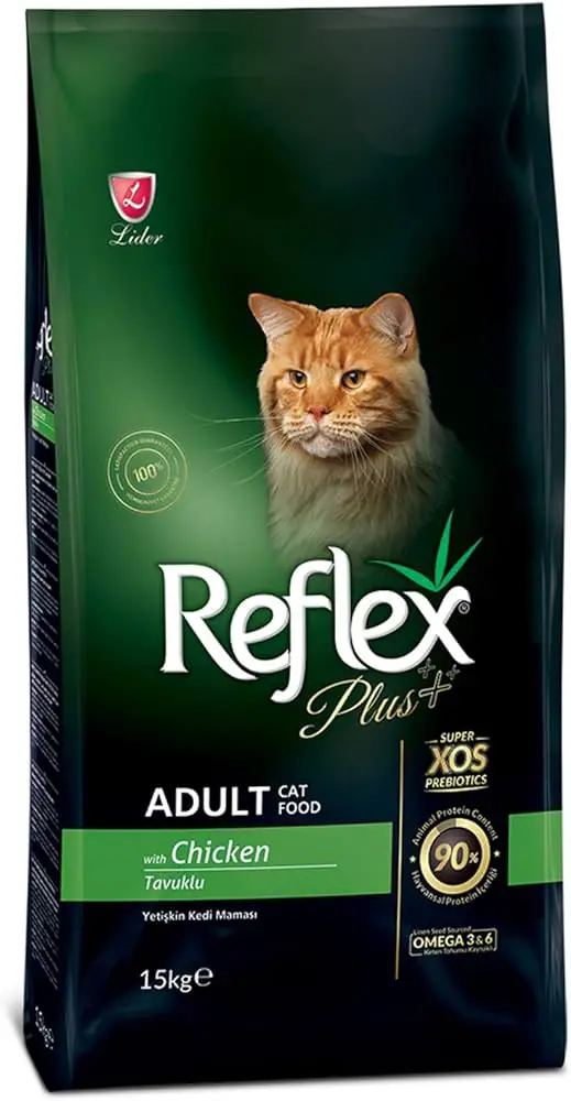 REFLEX PLUS TAVUKLU YETISKIN KURU KEDI MAMASI 15 KG 